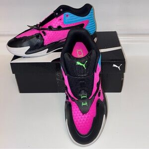 Puma, Men's, Dagger, Puma Black-Fluro Pink PES, 8.5